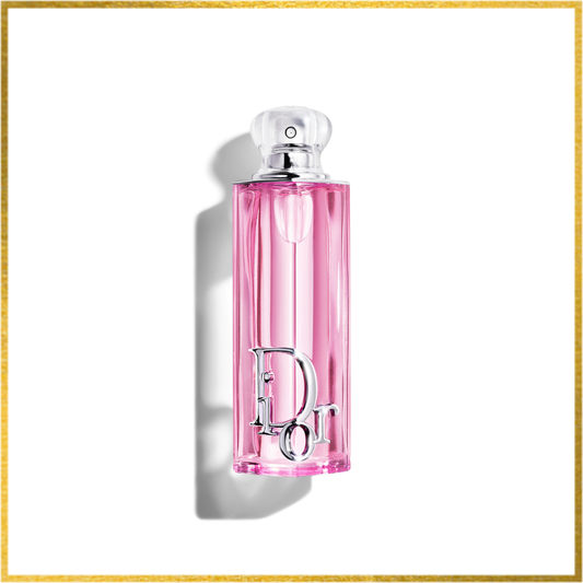 Rosy Pink Dior perfume bottle on a white background
